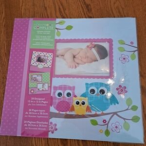 Kids Owl Photo Album – Pink & Blue